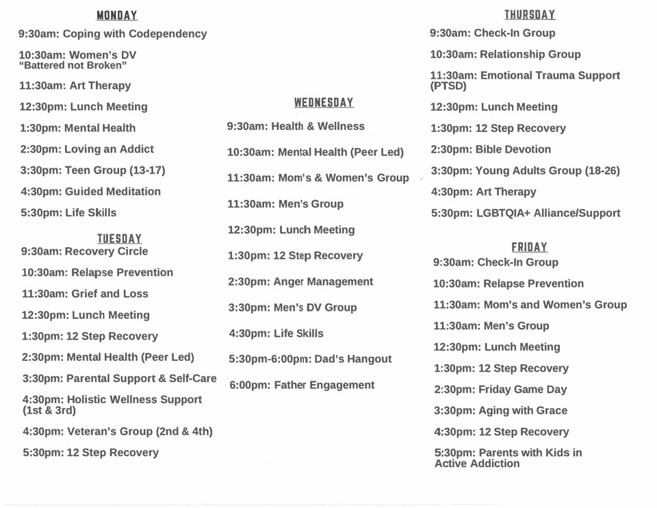 2024 Tacoma Recovery Schedule